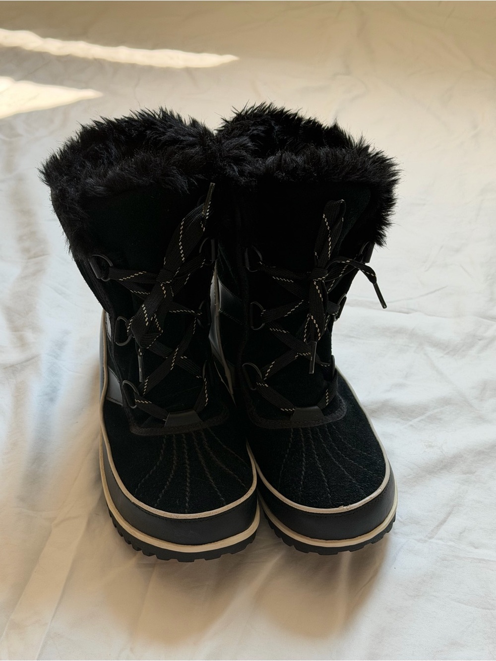 Sorel Women's TIVOLI II Black Suede Faux Fur Lined Waterproof Winter Snow Boot - Picture 6 of 6